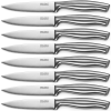 Steak Knives, Serrated Steak Knives with Gift Box, Stainless Steel Kitchen Steak Knife Set of 8, Silver