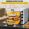 VEVOR Commercial Pizza Oven Countertop, 14" Double Deck Layer, 110V 1950W Stainless Steel Electric Pizza Oven with Stone and Shelf, Multipurpose Indoo