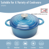 COOKWIN Enameled Cast Iron Dutch Oven with Self Basting Lid; Enamel Coated Cookware Pot 4.5QT