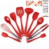 Non Stick Silicone Cooking Utensils Premium Heat Resistant 10 PCS Set